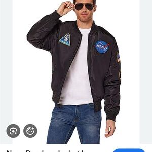 NASA Black Varsity Bomber Jacket